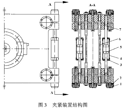 圖3夾緊裝置結(jié)構(gòu)圖