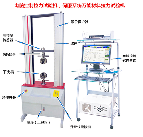 雙柱電子拉力測試機實圖