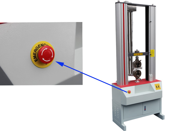 電子拉力試驗機(jī)上的急停開關(guān)的位置