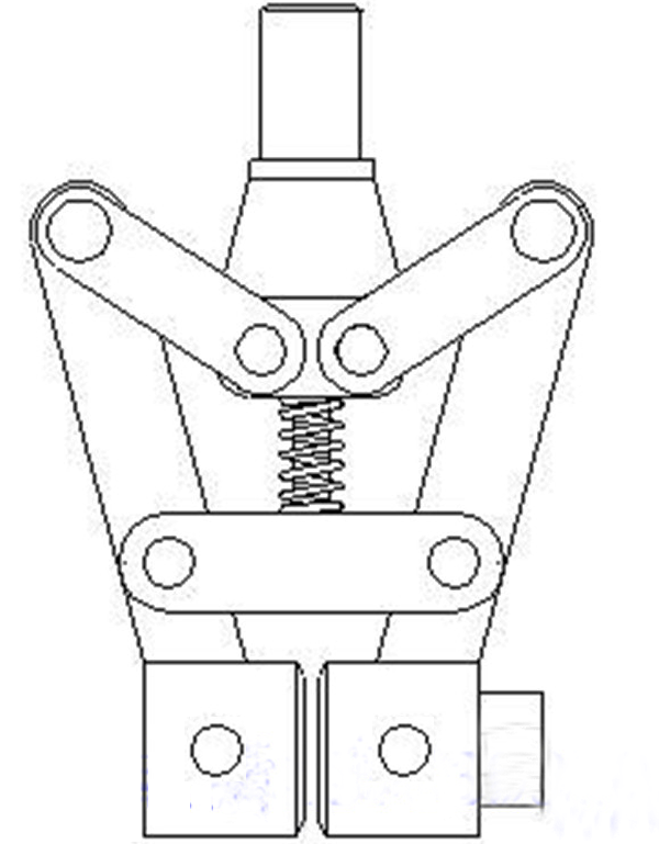 杠桿式自?shī)A緊拉伸夾具結(jié)構(gòu)